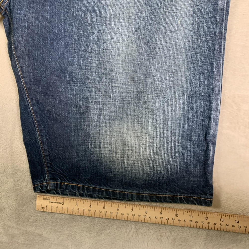 Y2K Levis 569 Shorts Mens‎ 40 Blue Denim Loose Straight Baggy 5-Pocket Zip Fly - Picture 6 of 13